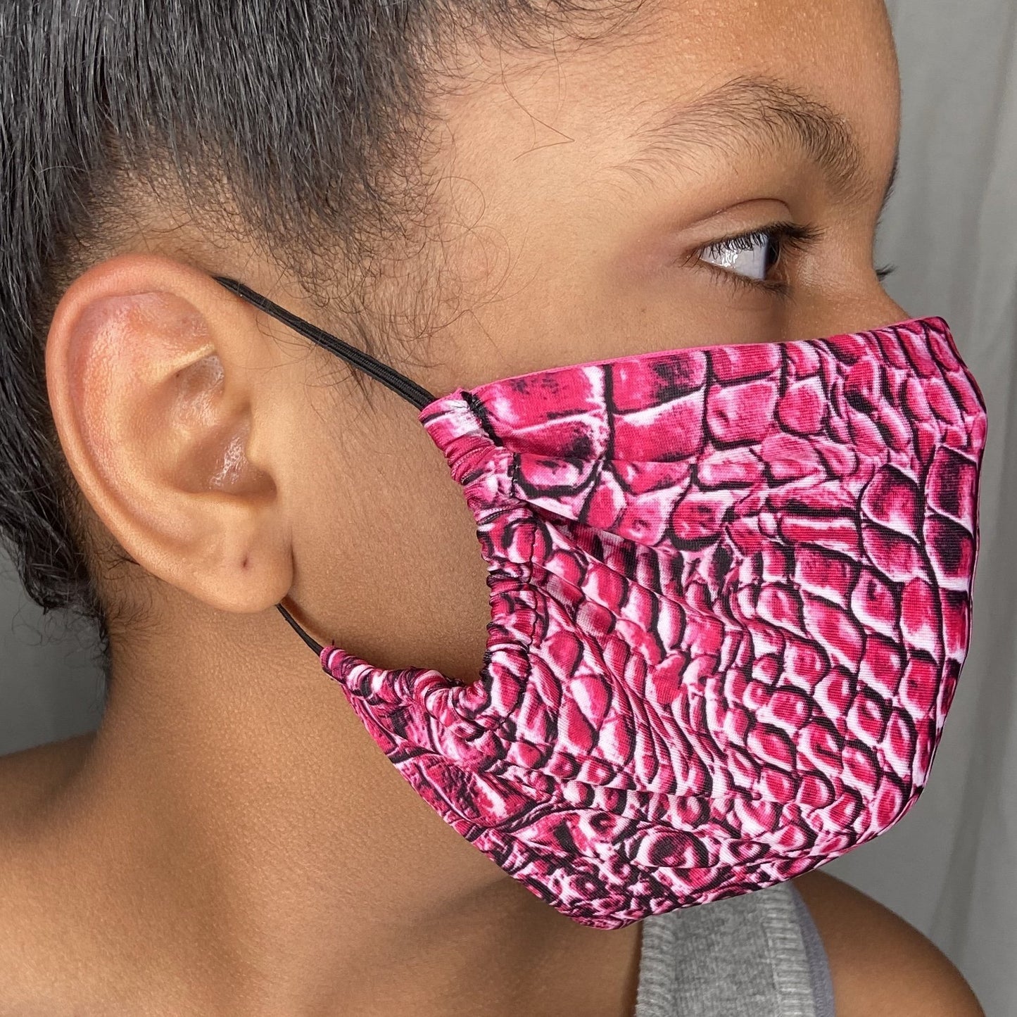 Fashion Mask (Pink Snake) In Stock-Boughie Curves-Boughie