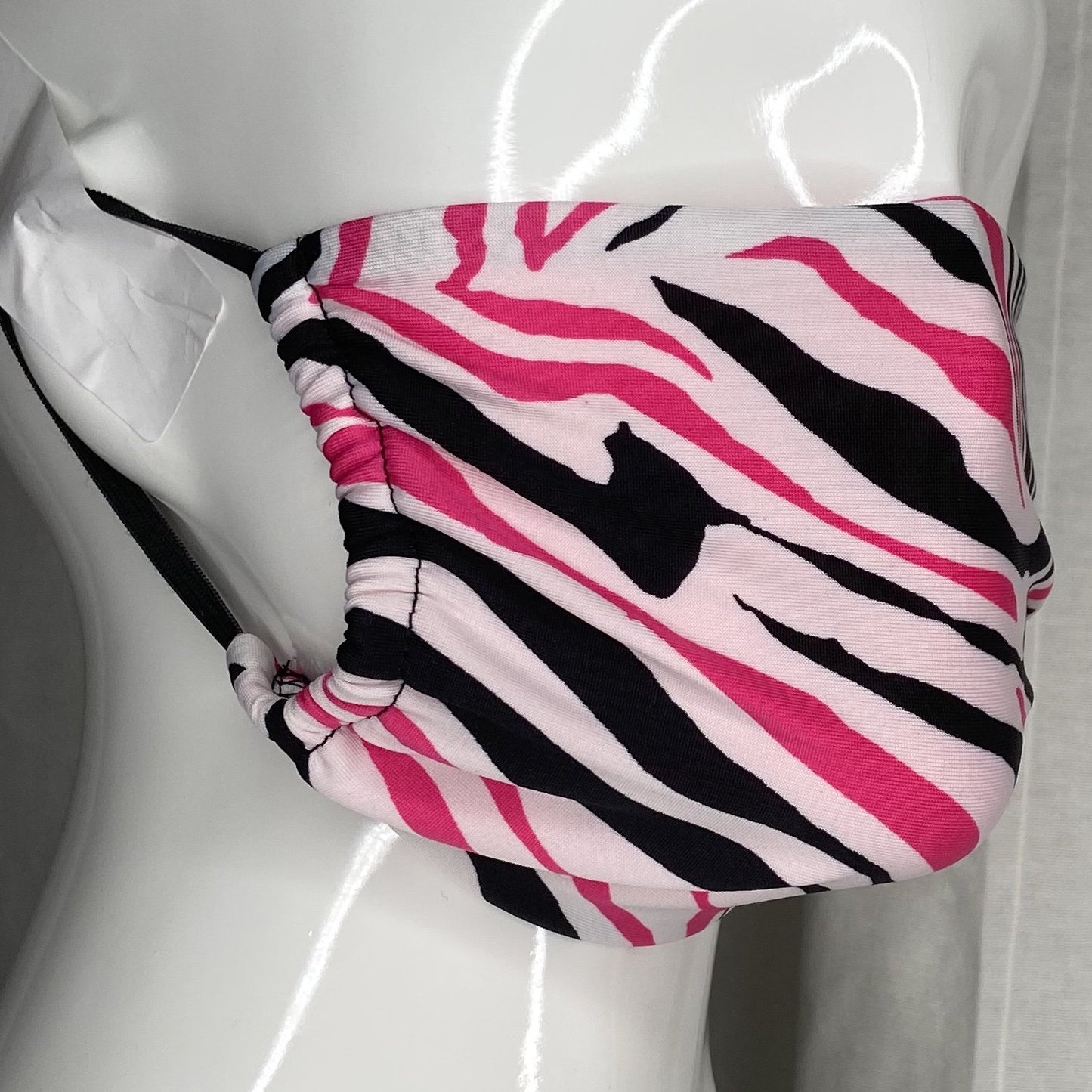 Fashion Mask (Pink/Black Zebra) In Stock-Boughie Curves-Boughie