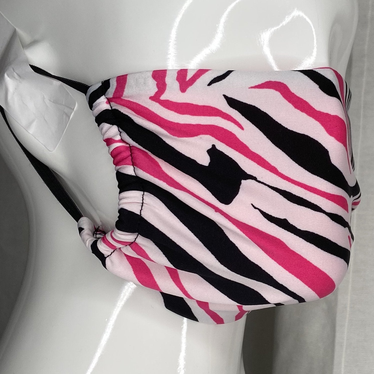 Fashion Mask (Pink/Black Zebra) In Stock-Boughie Curves-Boughie