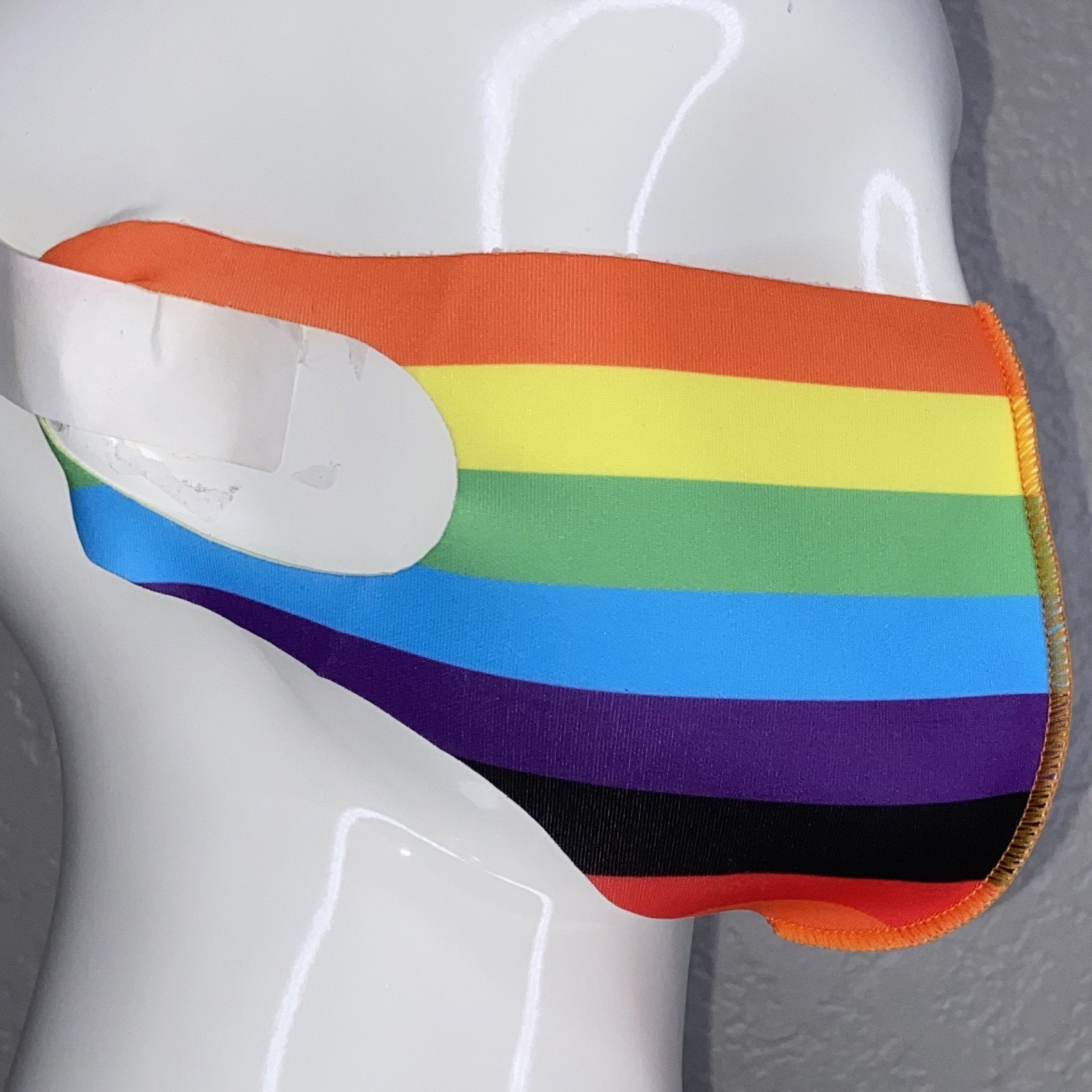 Fashion Mask (Rainbow Stripe) In Stock-Boughie Curves-Boughie