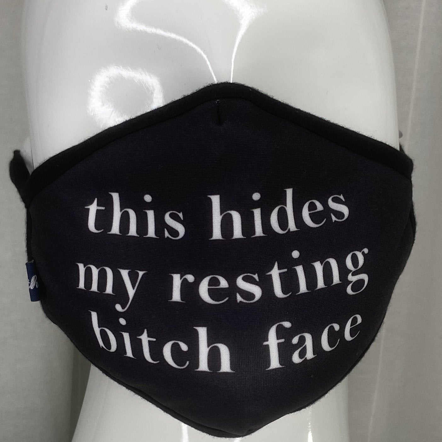 Fashion Mask This Hides My Resting B Face (Black) In Stock-Boughie Curves-Boughie