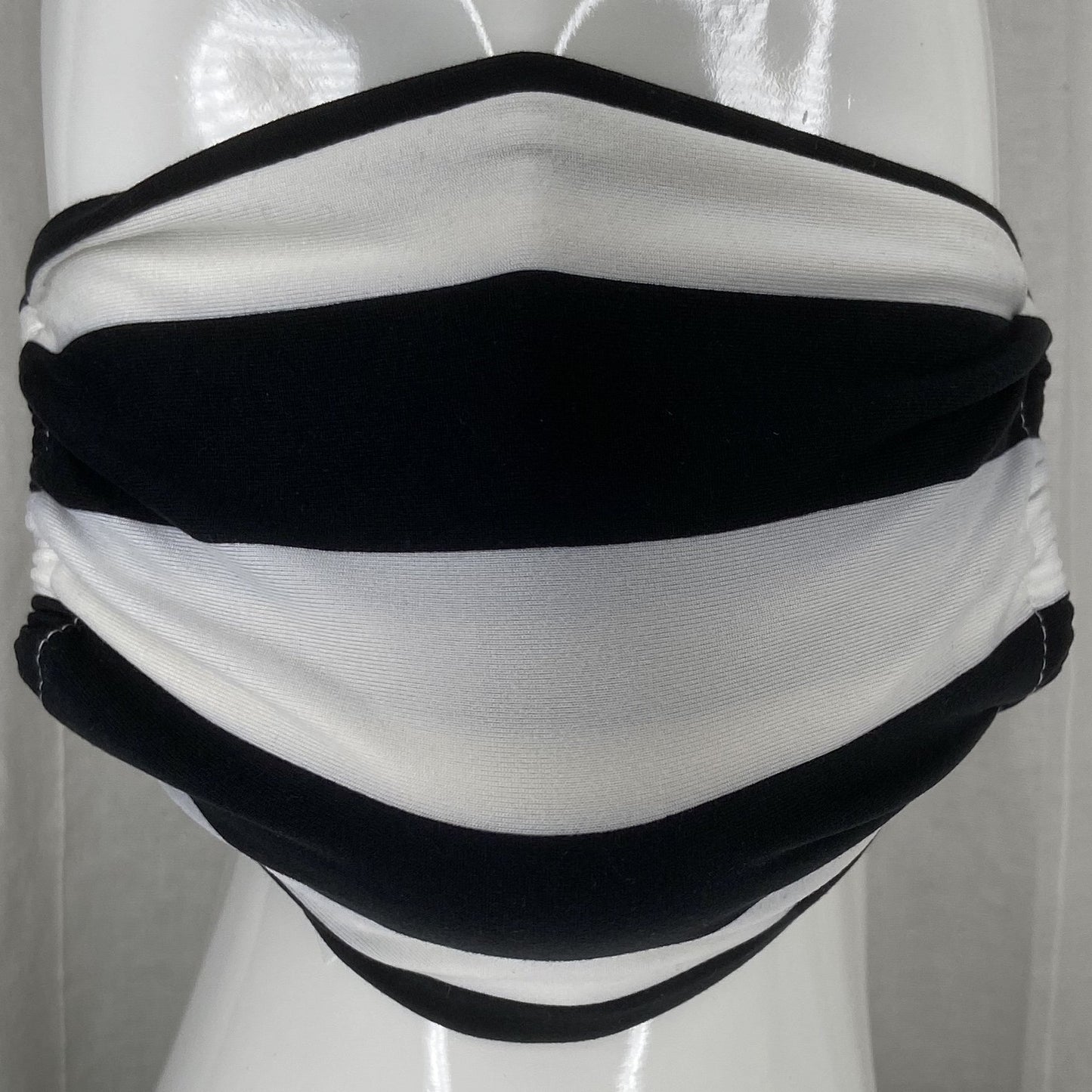 Fashion Mask (Wide Black Striped) In Stock-Boughie Curves-Boughie