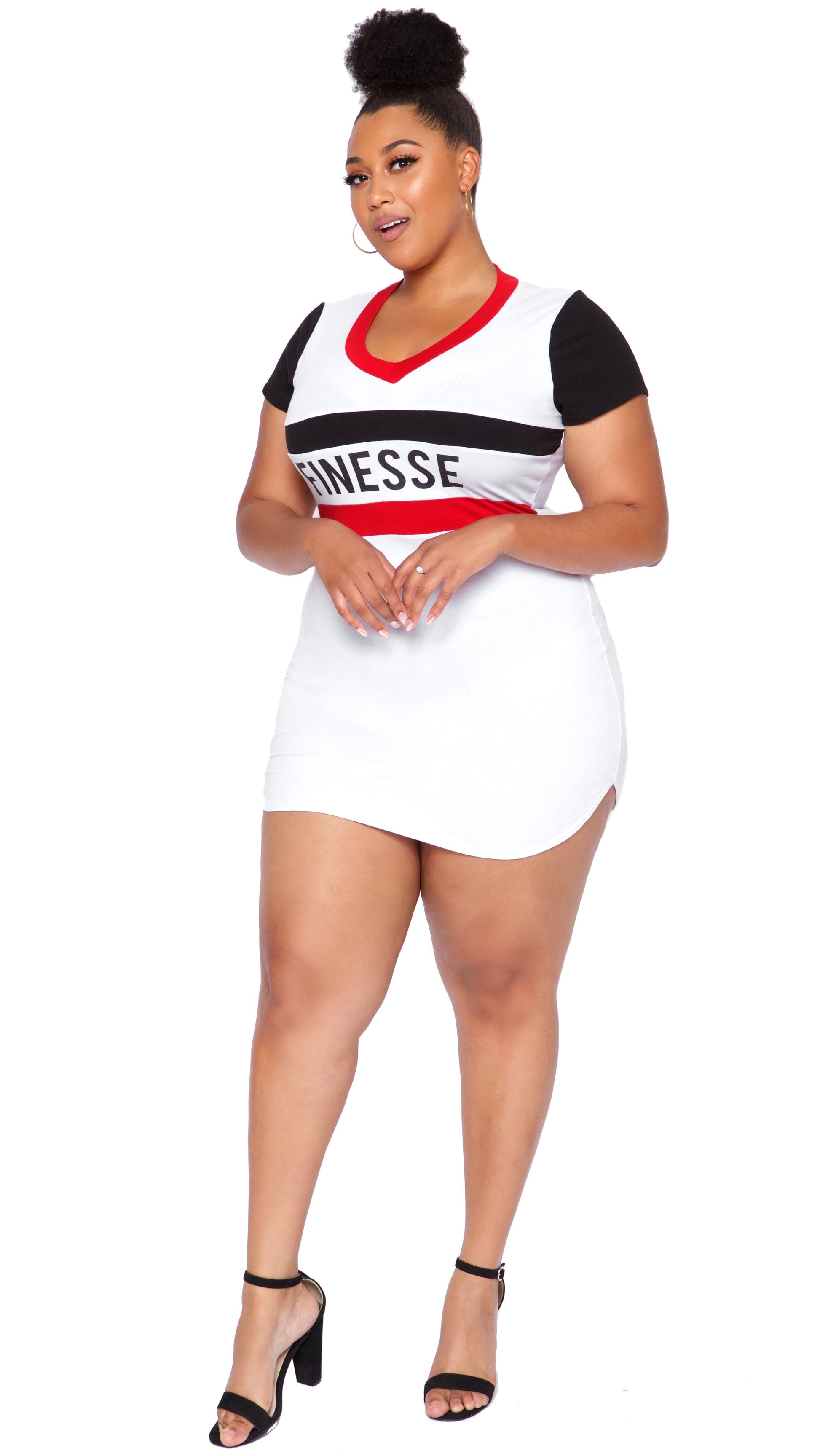Finesse Mini Dress (White)-Dresses-Boughie-Boughie