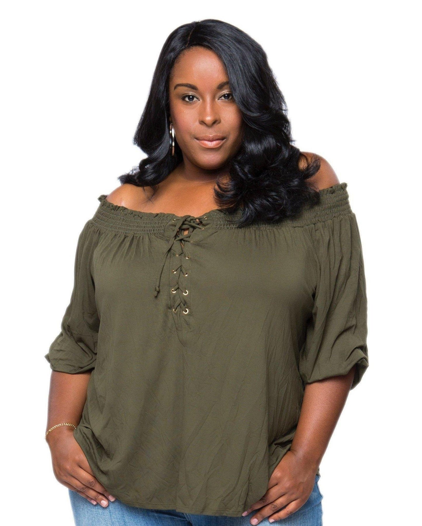 Frock Top (Olive)-Top-Boughie-Boughie