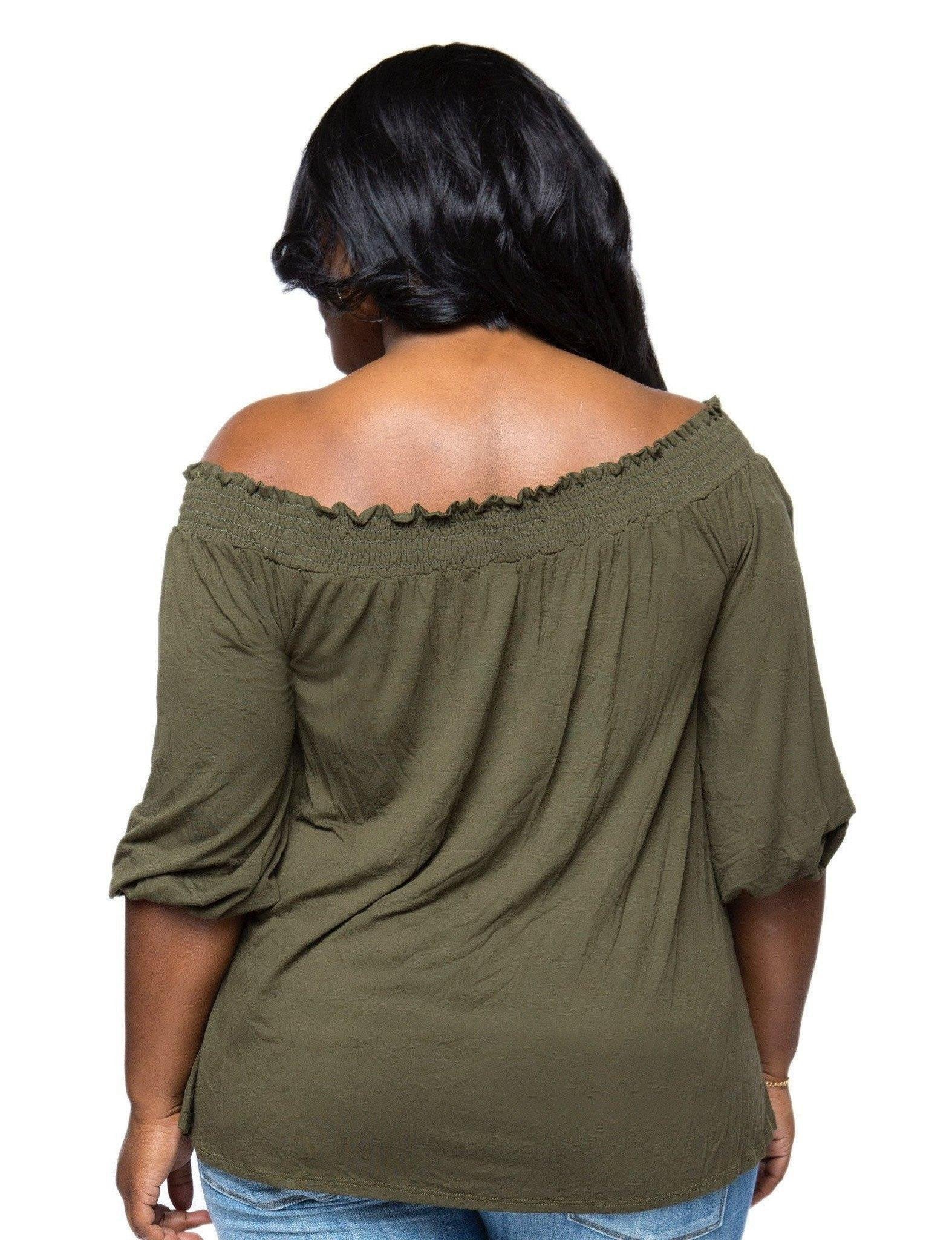 Frock Top (Olive)-Top-Boughie-Boughie
