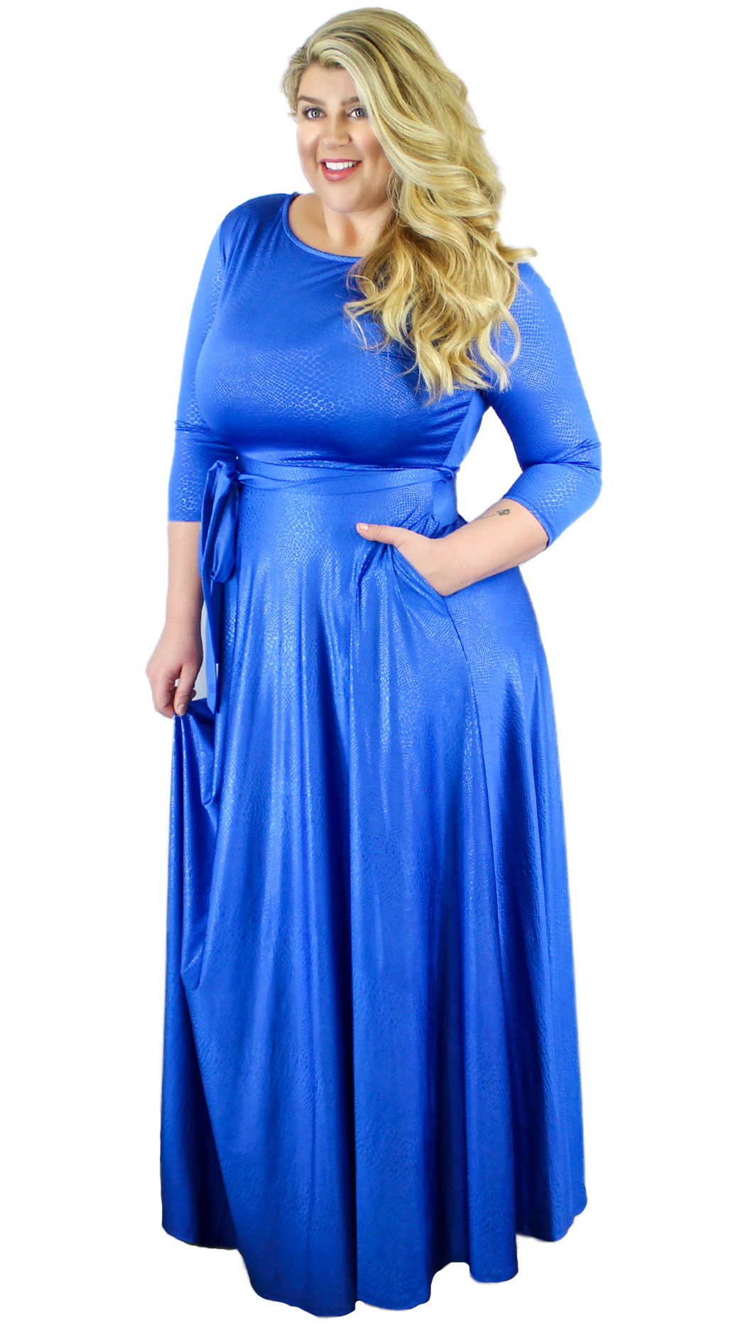 ice blue plus size dress City Chic Women's Angel Midi Dress