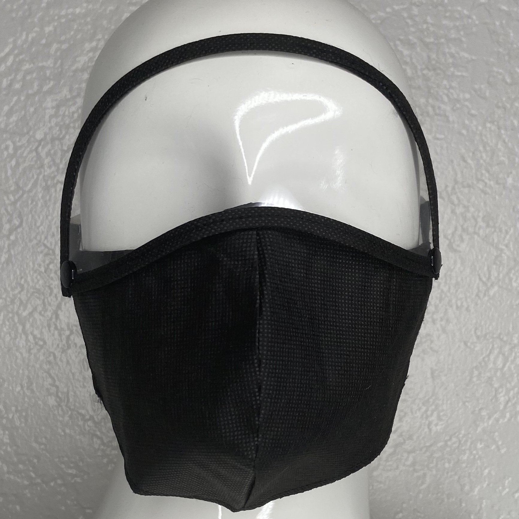 Mask W/ Detachable Shield (Black) In Stock-Boughie Curves-Boughie