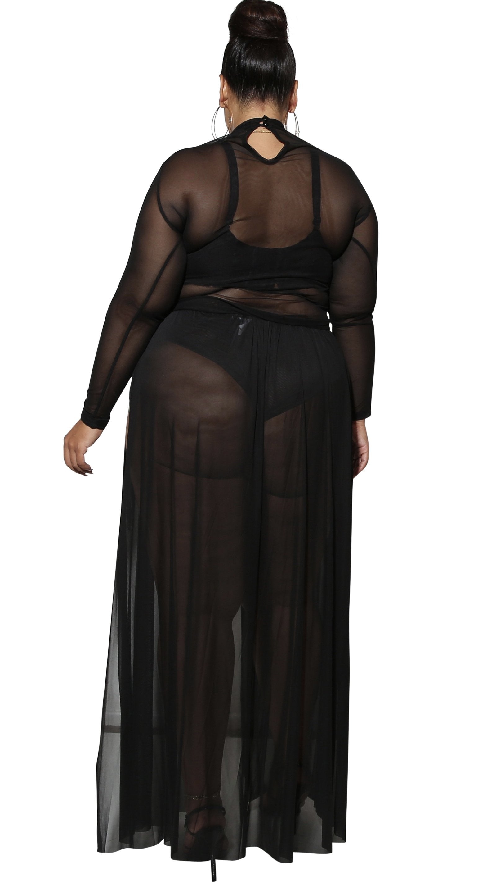 Model Chick 2Pcs Skirt Set (Black)-Skirt Sets-Boughie-Boughie