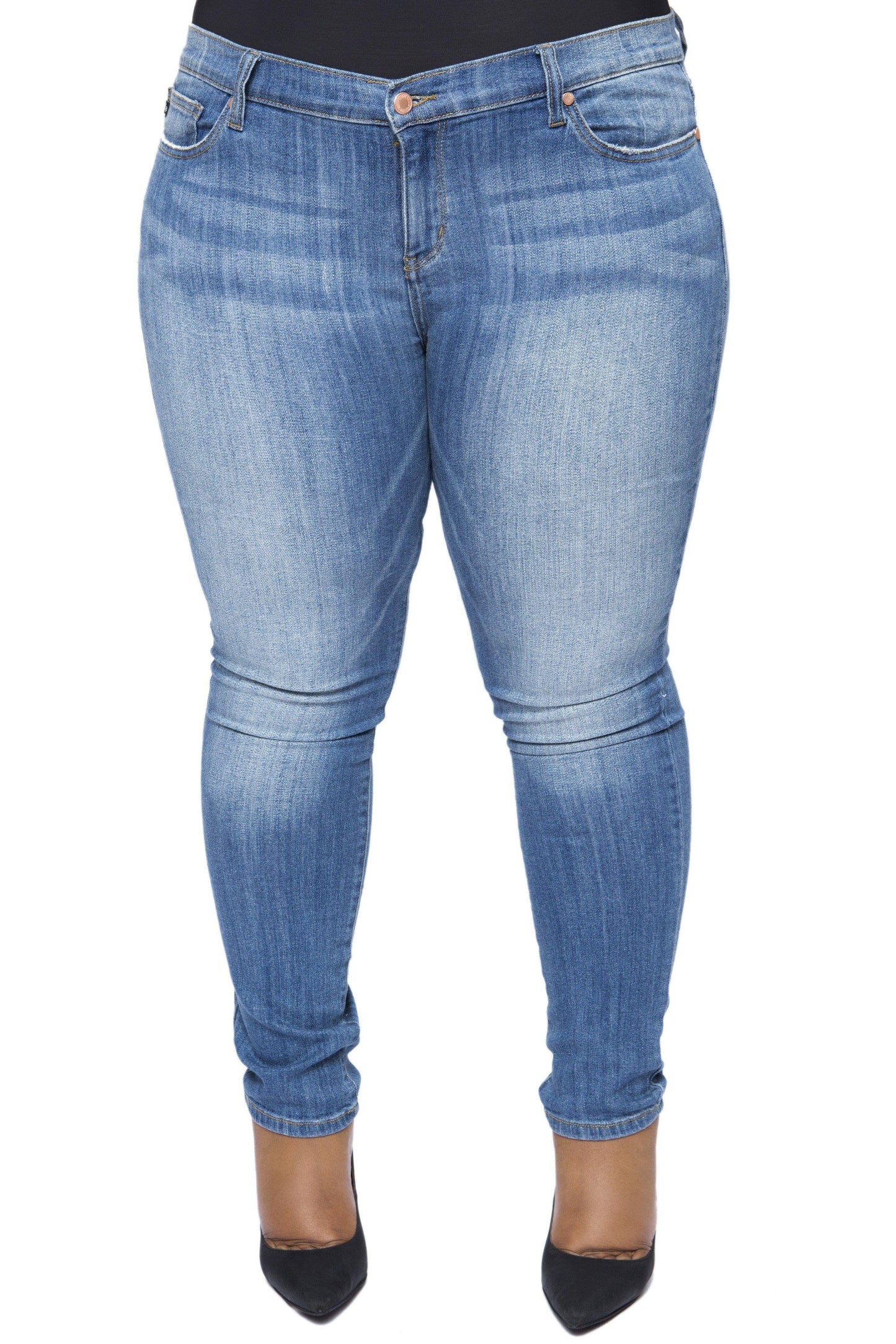 Plain Jane Denim Jeans (Medium Blue)-Denim-Boughie-Boughie