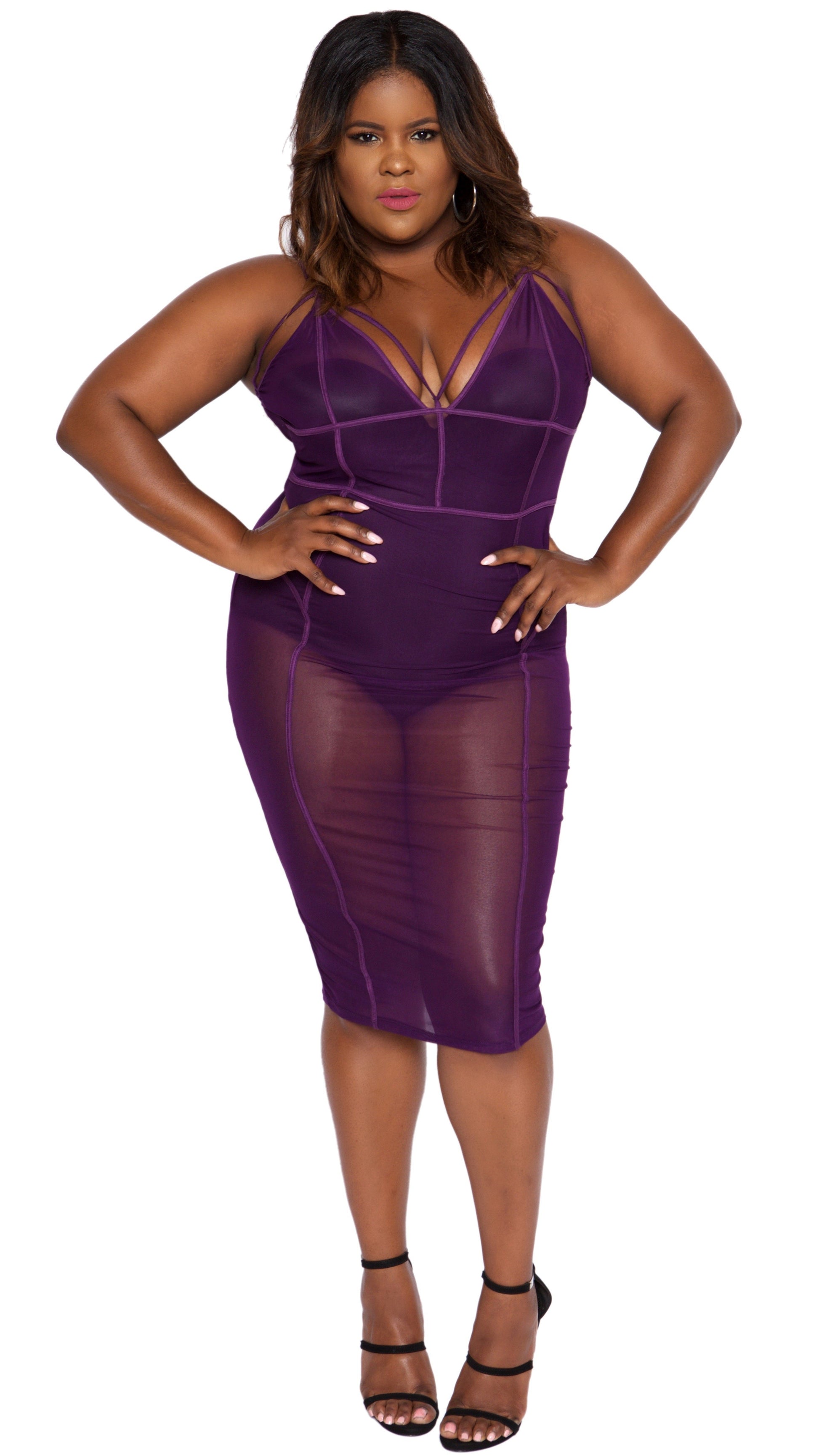 Purple Haze Mesh Dress - 2X Purple Haze Mesh Dress - 2X