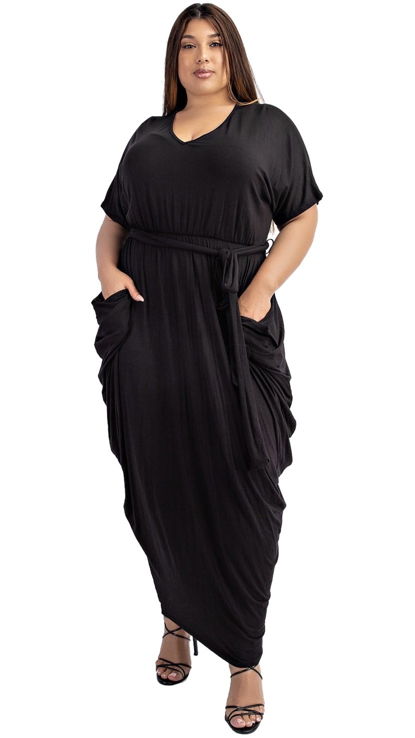 Shifty Maxi Dress (Black)-Maxi Dresses-Boughie-Boughie