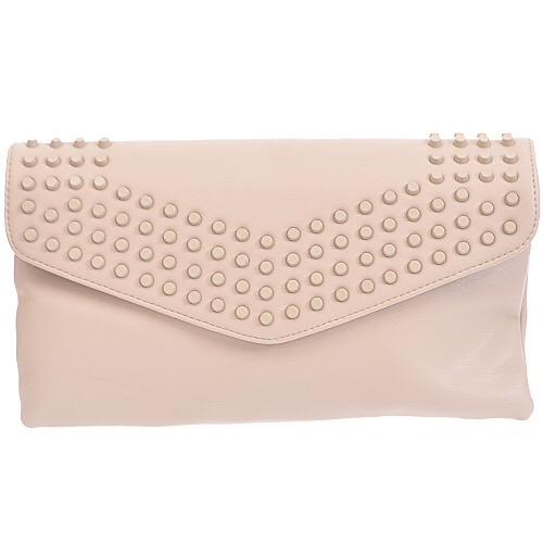 Studded Snap Clutch (2 Colors)-Accessories-Boughie-Nude-Boughie