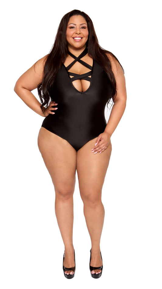 The Strap Trap Bodysuit (Black)-Bodysuits-Boughie-Boughie