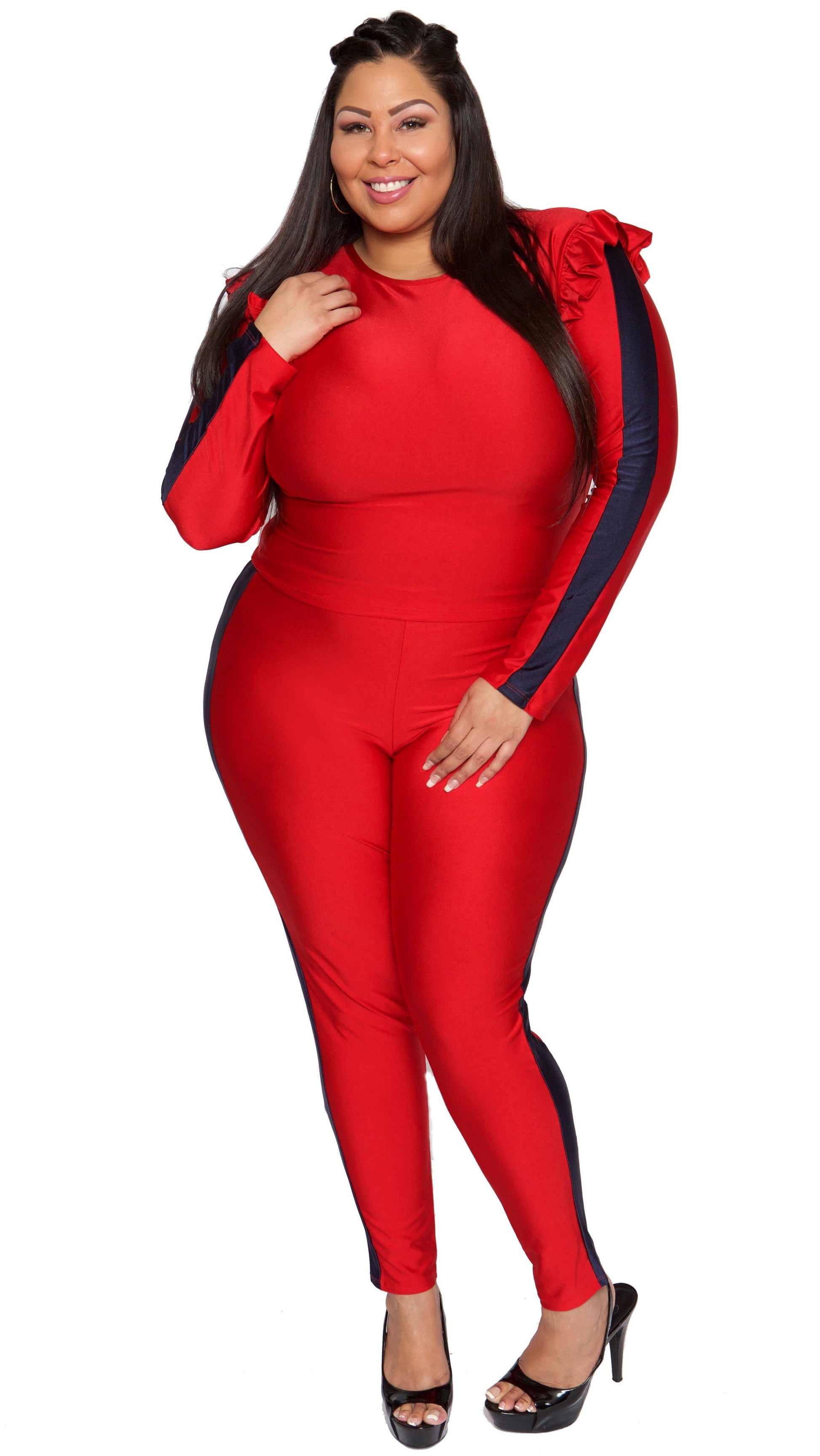 Tootsie 2 Pcs Pant Set (Red)-Pant Sets-Boughie-Boughie