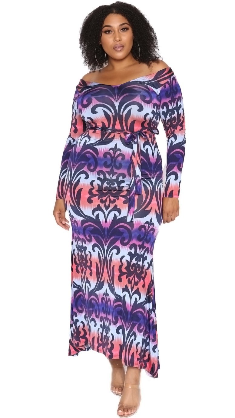 Whirlwind Maxi Dress (Purple/Pink)-Maxi Dresses-Boughie-Boughie